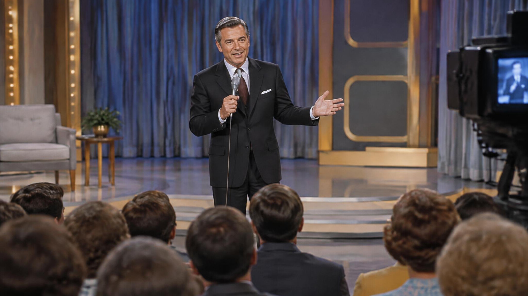 tv host on stage